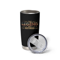 The Legend Has Retired 2025 Tumbler Cup Retro American Flag