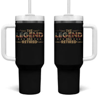 The Legend Has Retired 2025 Tumbler With Handle Retro American Flag