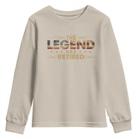 The Legend Has Retired 2025 Youth Sweatshirt Retro American Flag