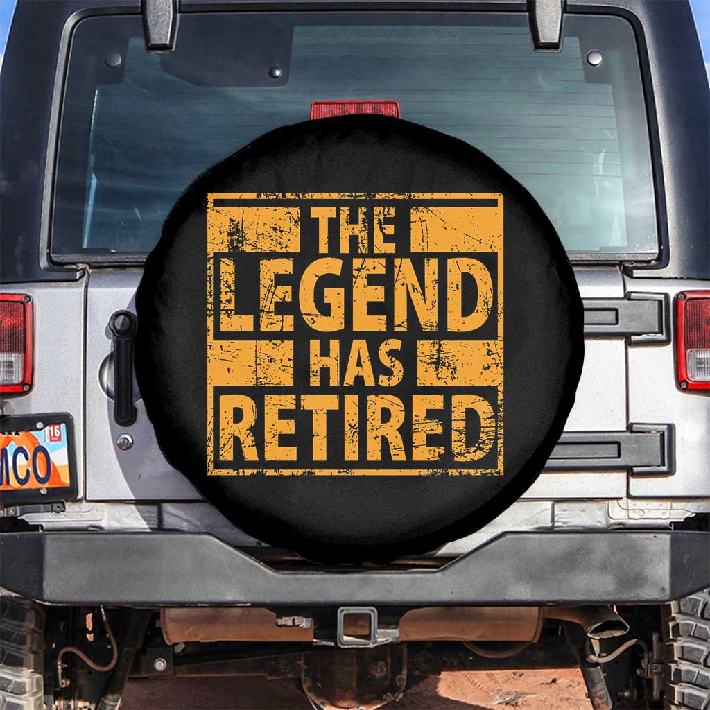 Retro The Legend Has Retired Spare Tire Cover Retirement Gifts