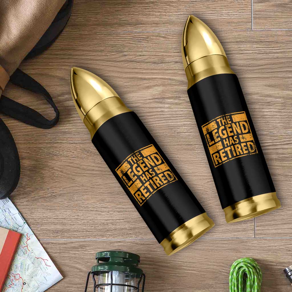 Retro The Legend Has Retired Bullet Tumbler Retirement Gifts