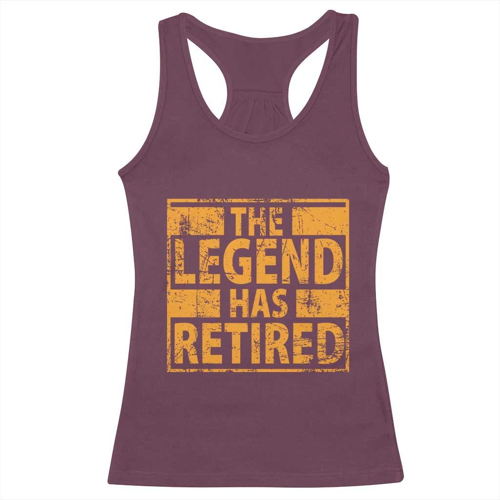 Retro The Legend Has Retired Racerback Tank Top