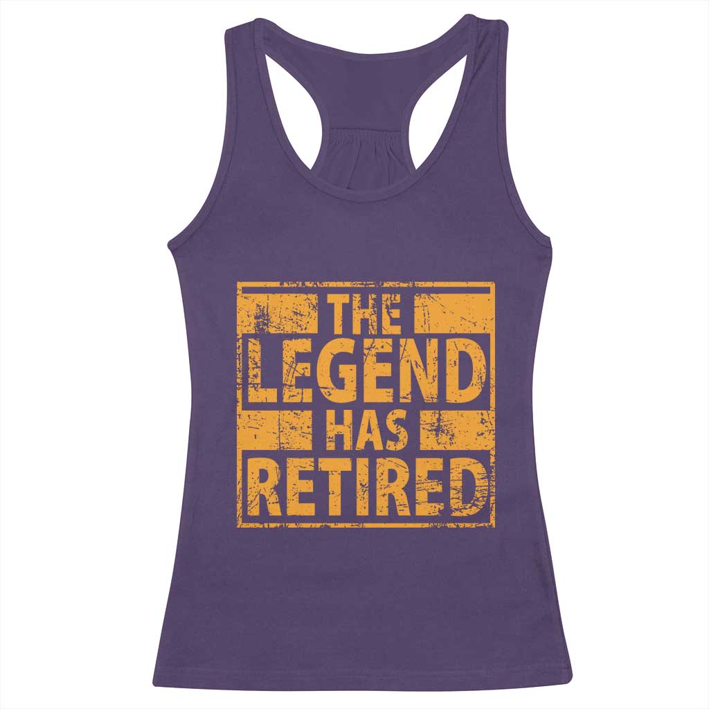 Retro The Legend Has Retired Racerback Tank Top