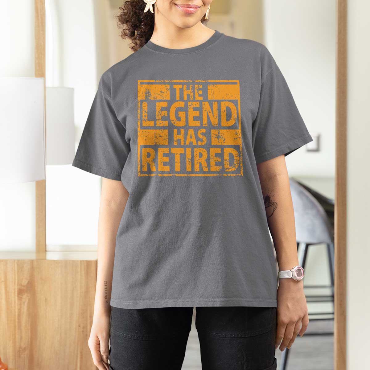 Retro The Legend Has Retired T Shirt For Women