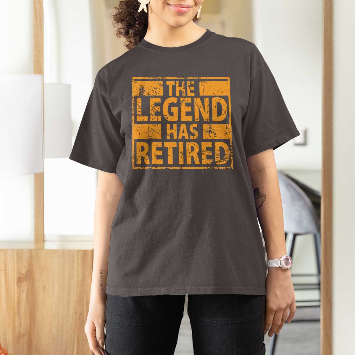 Retro The Legend Has Retired T Shirt For Women