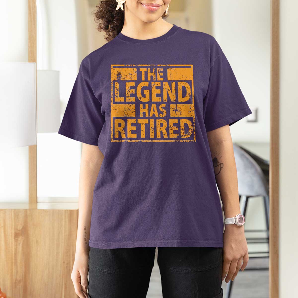 Retro The Legend Has Retired T Shirt For Women
