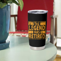 Retro The Legend Has Retired Tumbler Cup Retirement Gifts