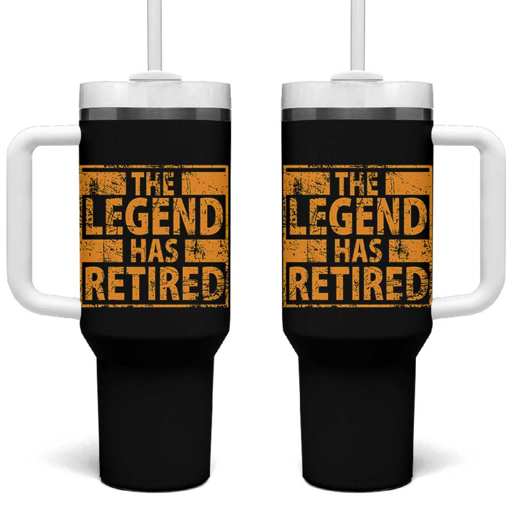 Retro The Legend Has Retired Tumbler With Handle Retirement Gifts