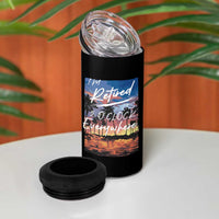 Funny Retirement Gift 4 in 1 Can Cooler Tumbler I'm Retired It's 5 O'Clock Everywhere Beach Summer Vibes