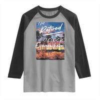 Funny Retirement Gift Raglan Shirt I'm Retired It's 5 O'Clock Everywhere Beach Summer Vibes