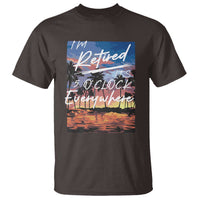 Funny Retirement Gift T Shirt I'm Retired It's 5 O'Clock Everywhere Beach Summer Vibes
