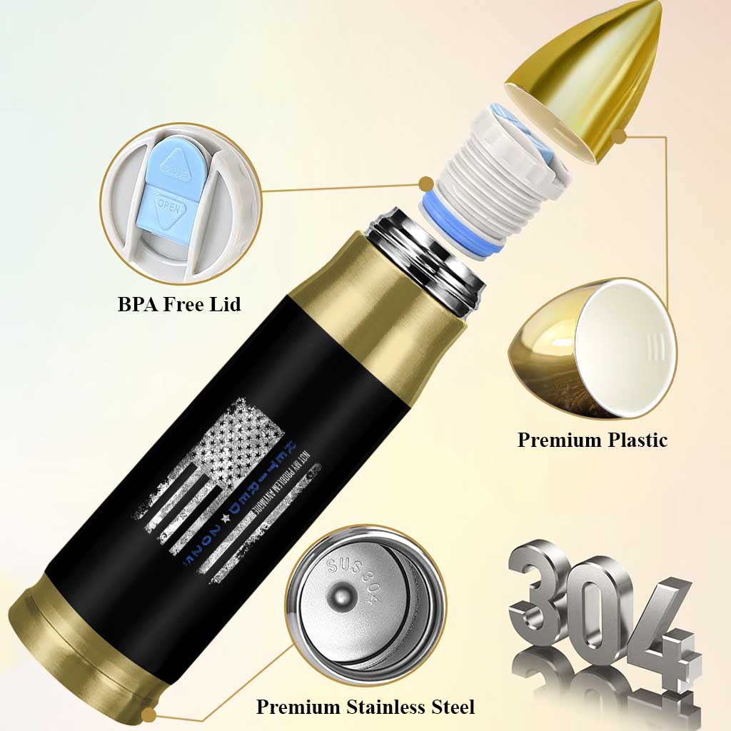 Retired 2025 Bullet Tumbler Not My Problem Anymore Vintage American Flag - Wonder Print Shop