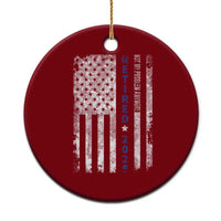 Retired 2025 Ceramic Ornament Not My Problem Anymore Vintage American Flag - Wonder Print Shop