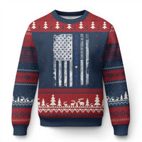 Retired 2025 Ugly Christmas Sweater Not My Problem Anymore Vintage American Flag - Wonder Print Shop