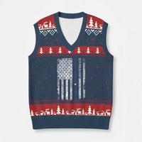 Retired 2025 V-Neck Knit Sweater Vest Not My Problem Anymore Vintage American Flag - Wonder Print Shop