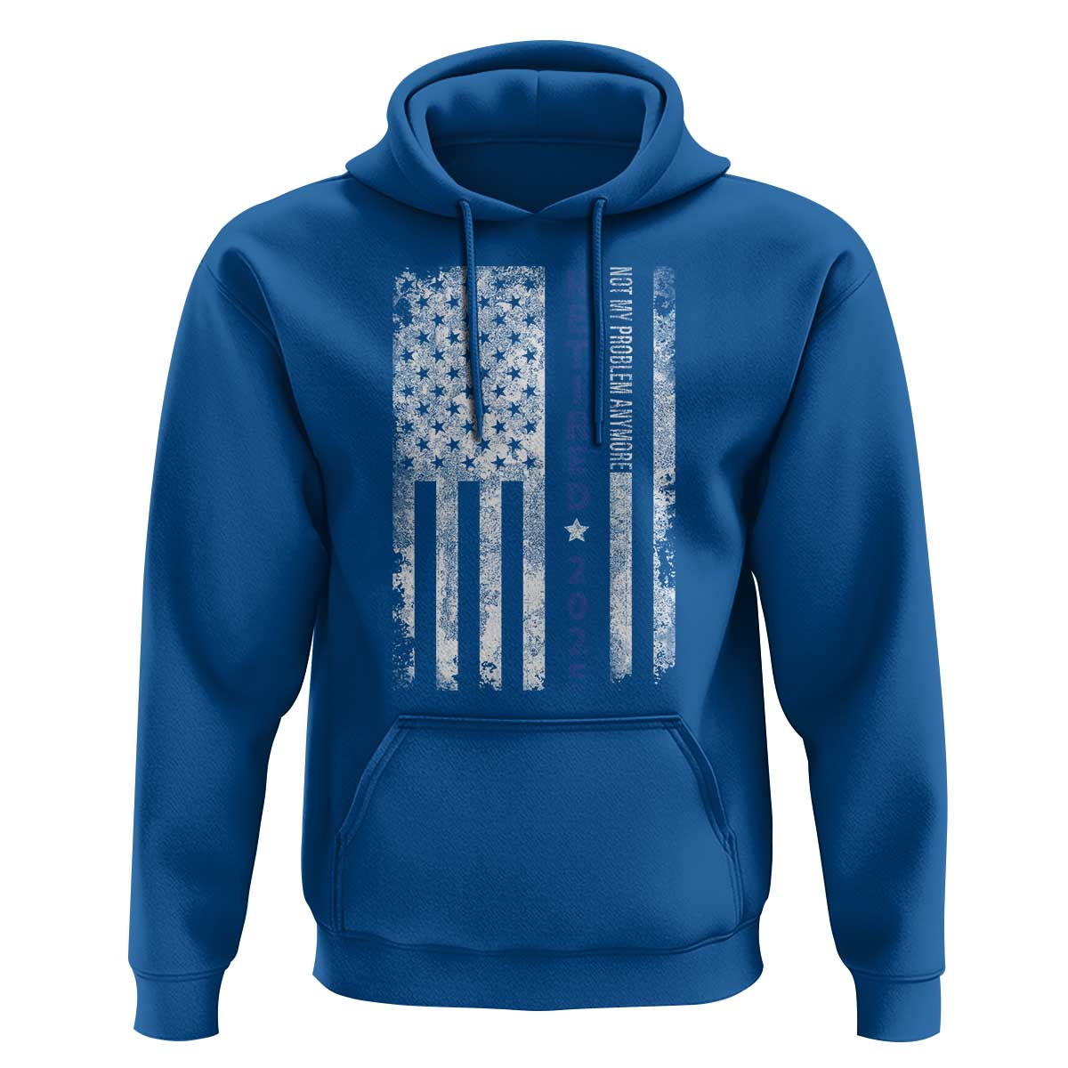 Retired 2025 Hoodie Not My Problem Anymore Vintage American Flag - Wonder Print Shop