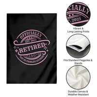 Retired Est 2025 Garden Flag Not My Problem Anymore Vintage Pink Retirement Gifts TS10