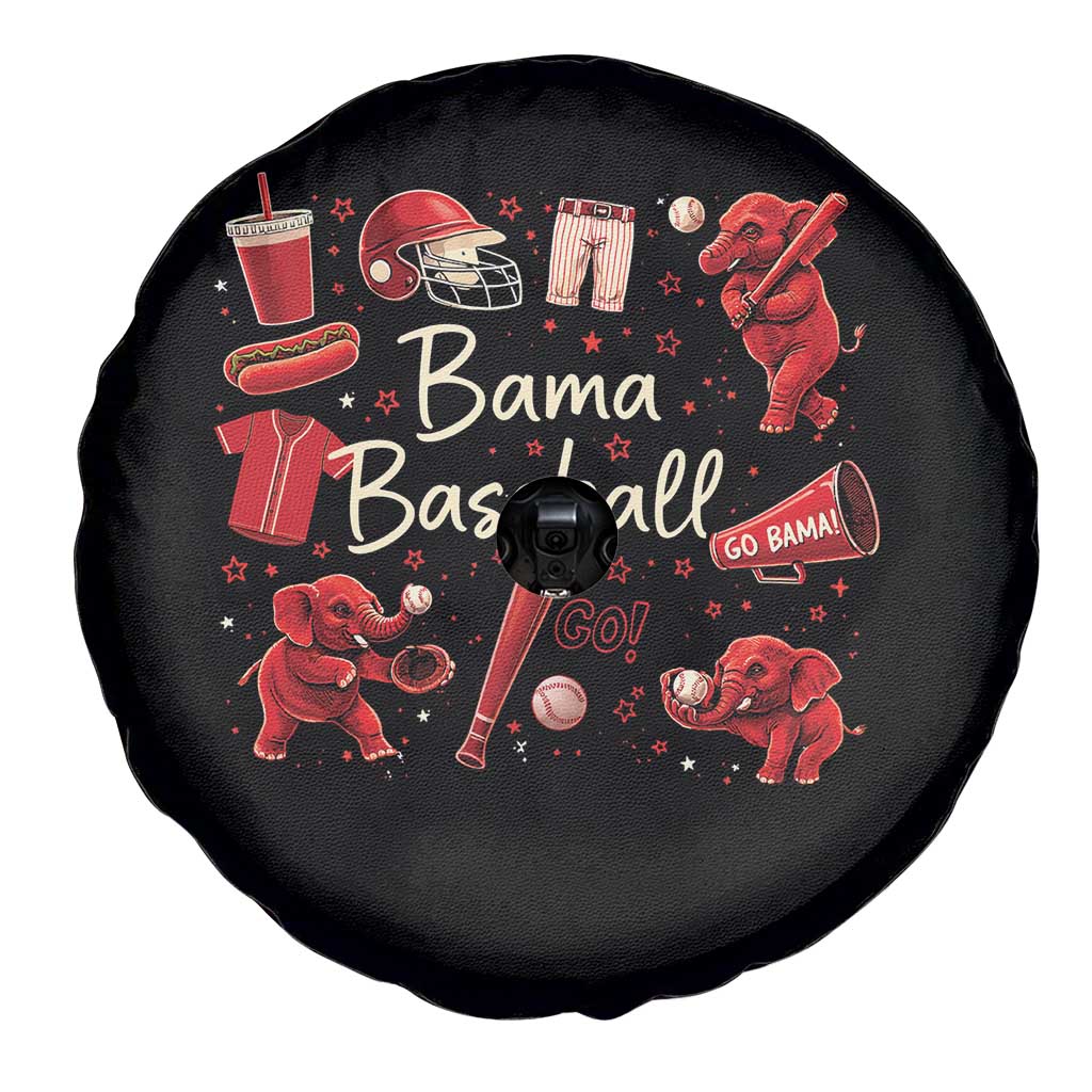 Alabama Baseball Spare Tire Cover Cute Trendy Bama Fan Game Day Doodle