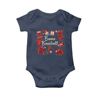 Alabama Baseball Baby Onesie Cute Trendy Bama Fan Game Day Doodle
