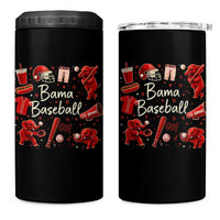 Alabama Baseball 4 in 1 Can Cooler Tumbler Cute Trendy Bama Fan Game Day Doodle
