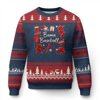 Alabama Baseball Ugly Christmas Sweater Cute Trendy Bama Fan Game Day Doodle