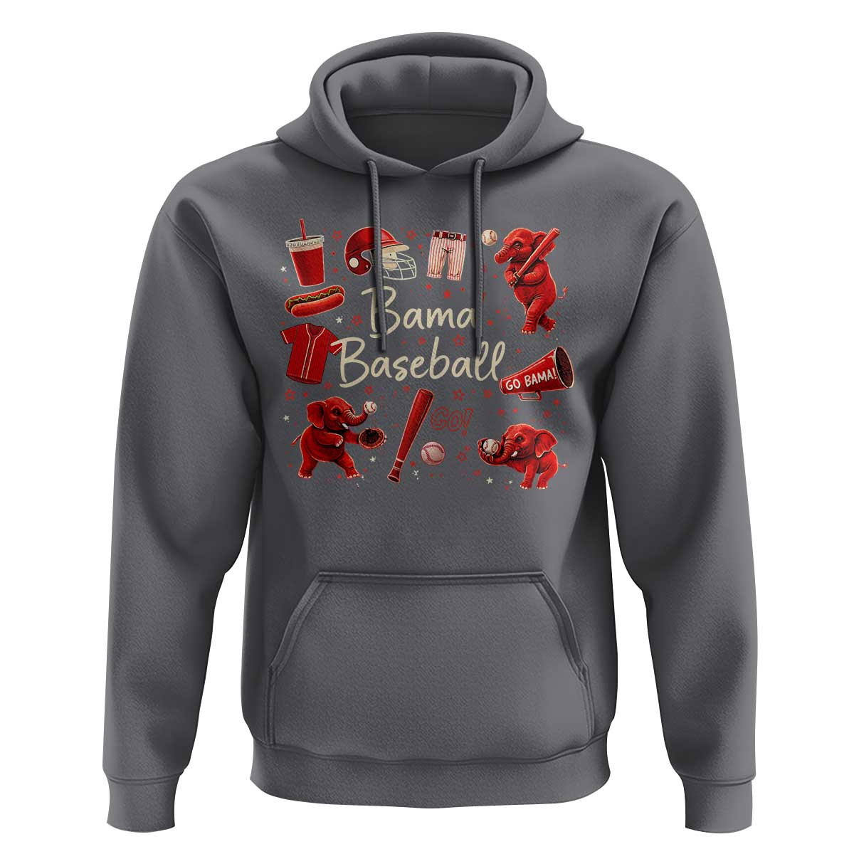 Alabama Baseball Hoodie Cute Trendy Bama Fan Game Day Doodle