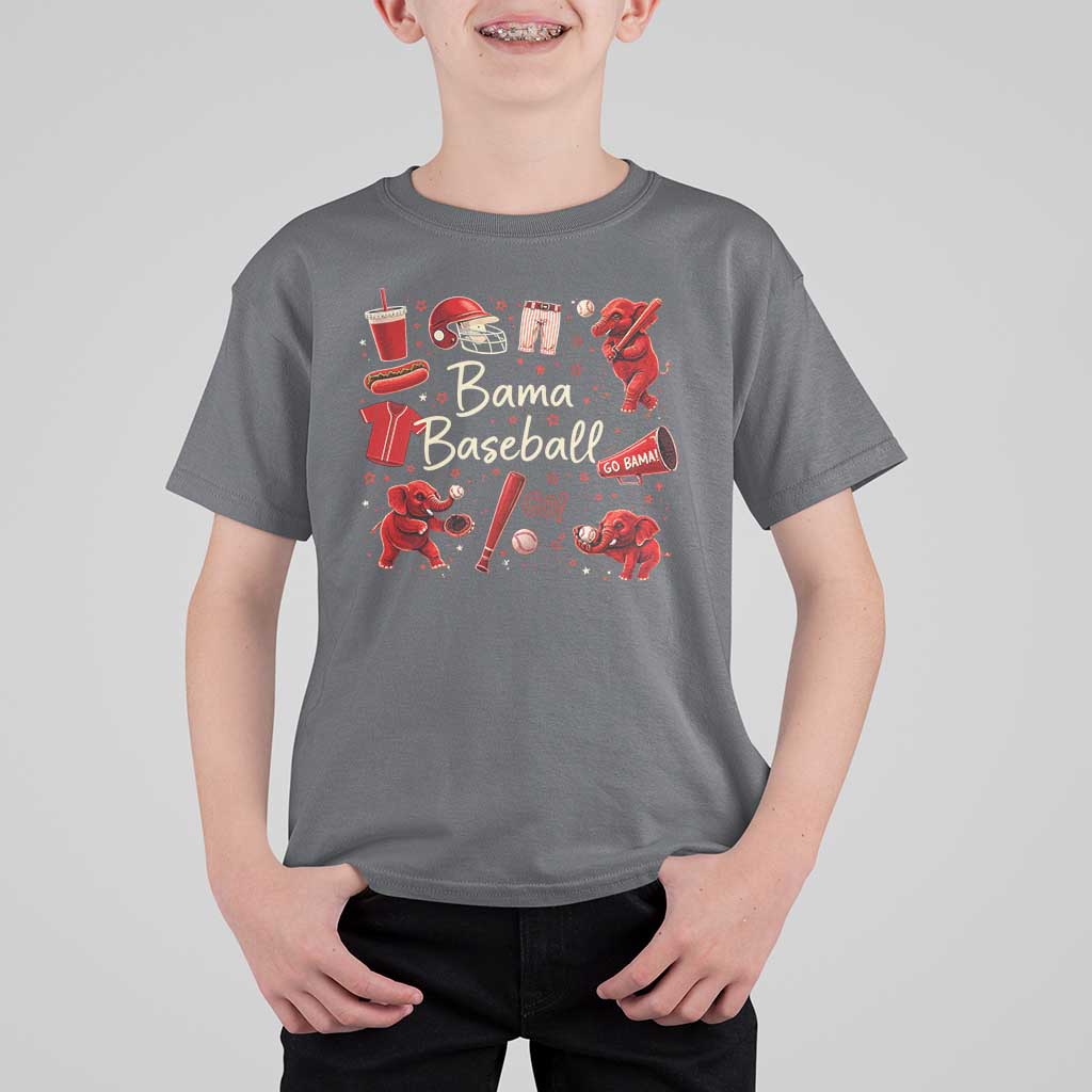 Alabama Baseball T Shirt For Kid Cute Trendy Bama Fan Game Day Doodle