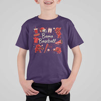 Alabama Baseball T Shirt For Kid Cute Trendy Bama Fan Game Day Doodle