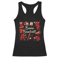 Alabama Baseball Racerback Tank Top Cute Trendy Bama Fan Game Day Doodle
