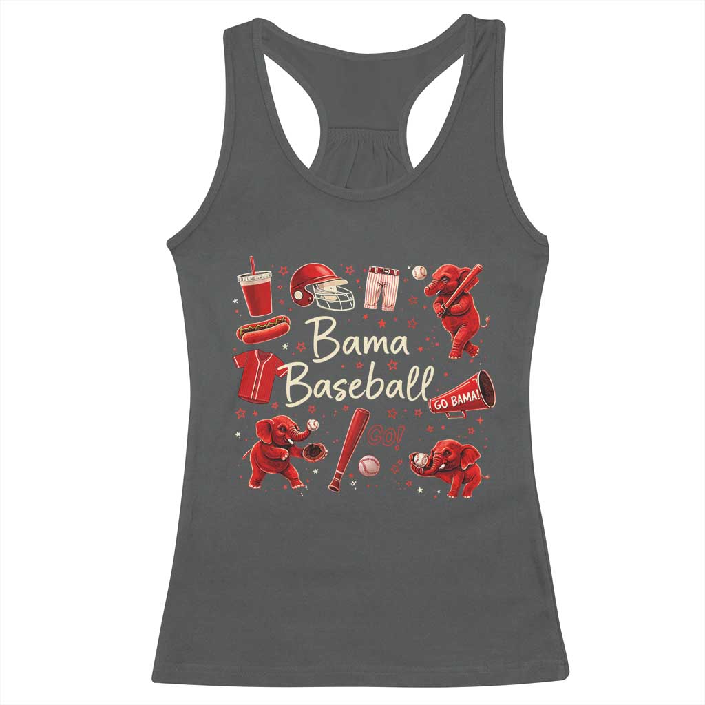 Alabama Baseball Racerback Tank Top Cute Trendy Bama Fan Game Day Doodle