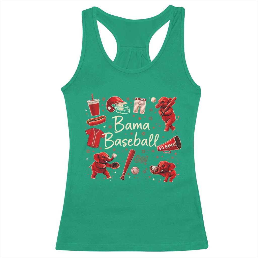 Alabama Baseball Racerback Tank Top Cute Trendy Bama Fan Game Day Doodle