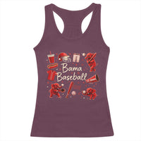 Alabama Baseball Racerback Tank Top Cute Trendy Bama Fan Game Day Doodle