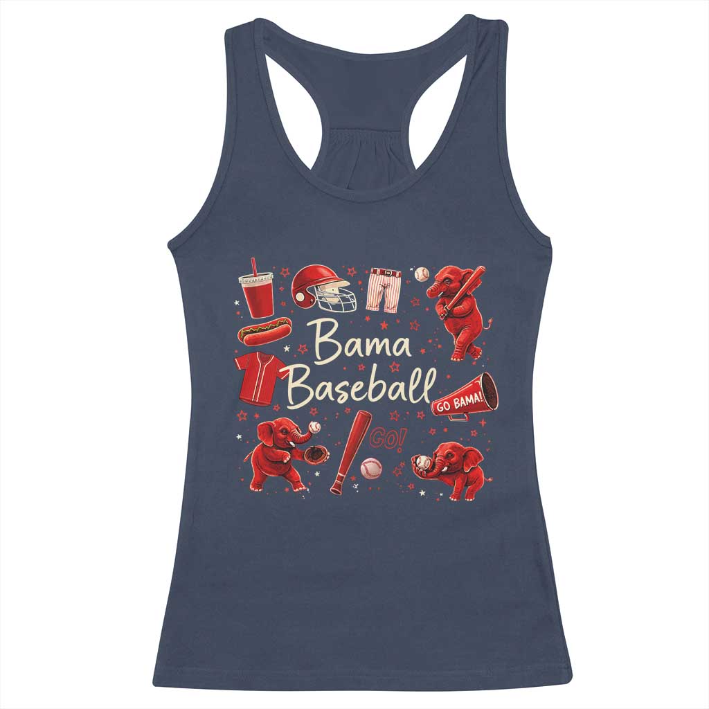 Alabama Baseball Racerback Tank Top Cute Trendy Bama Fan Game Day Doodle