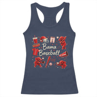 Alabama Baseball Racerback Tank Top Cute Trendy Bama Fan Game Day Doodle
