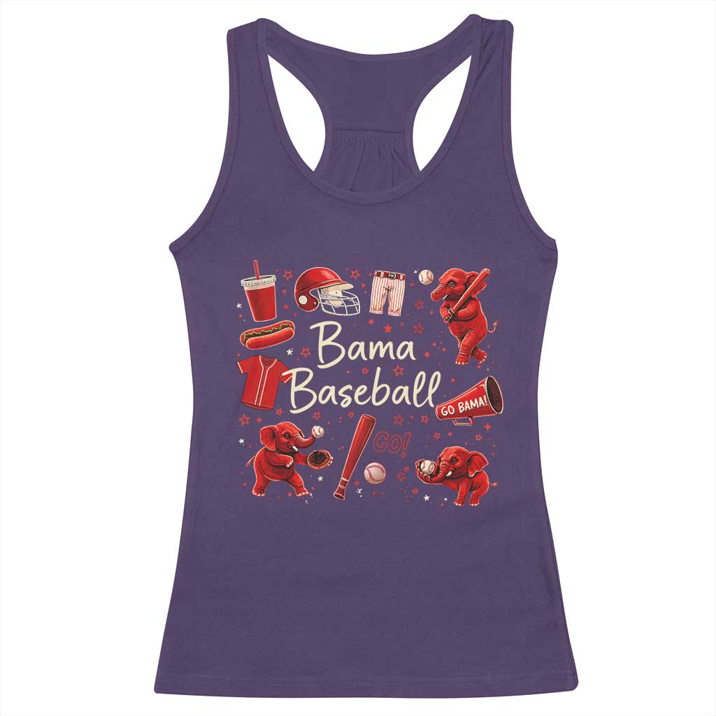 Alabama Baseball Racerback Tank Top Cute Trendy Bama Fan Game Day Doodle