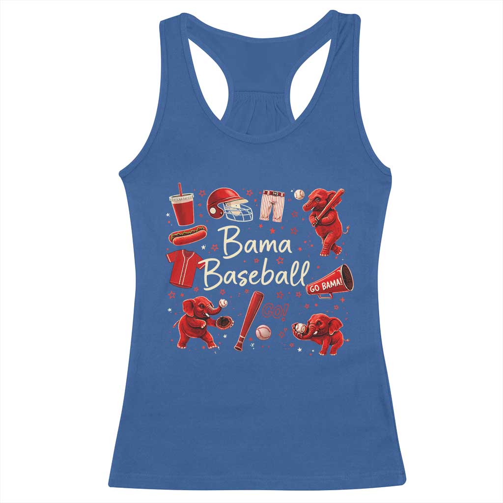 Alabama Baseball Racerback Tank Top Cute Trendy Bama Fan Game Day Doodle
