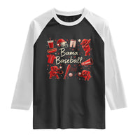 Alabama Baseball Raglan Shirt Cute Trendy Bama Fan Game Day Doodle