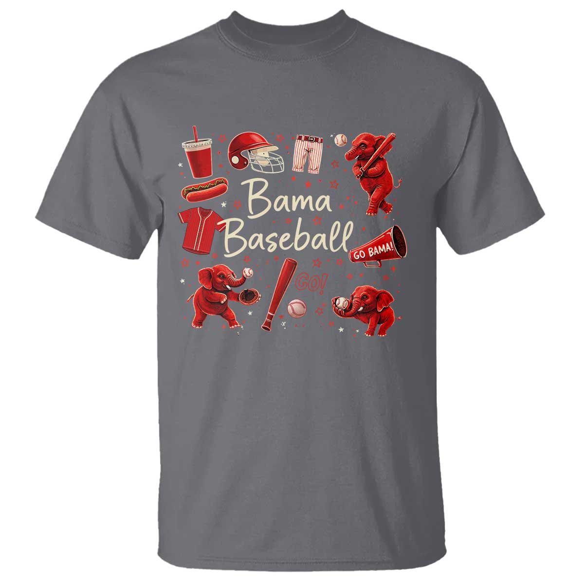 Alabama Baseball T Shirt Cute Trendy Bama Fan Game Day Doodle