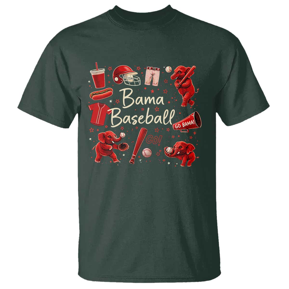 Alabama Baseball T Shirt Cute Trendy Bama Fan Game Day Doodle