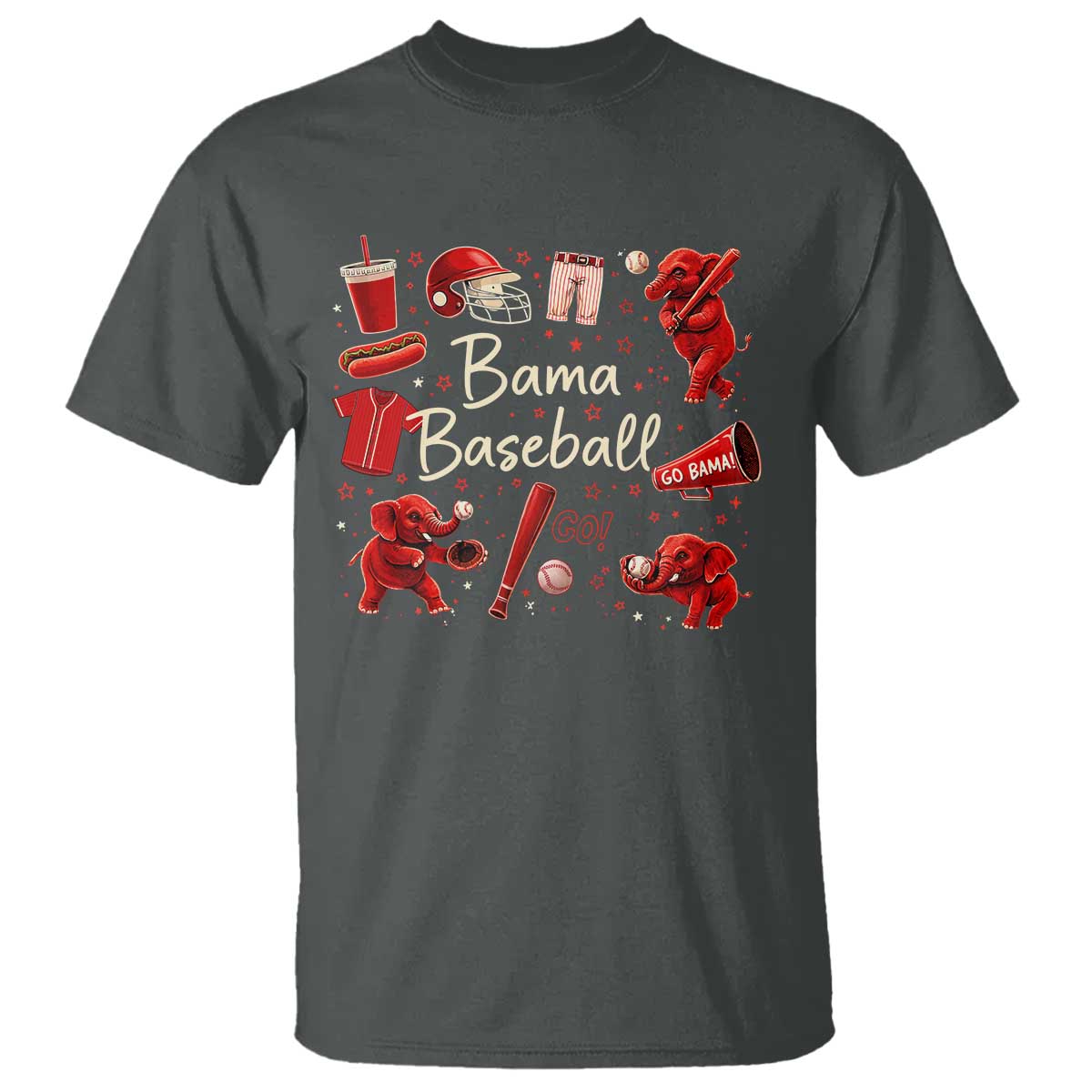 Alabama Baseball T Shirt Cute Trendy Bama Fan Game Day Doodle