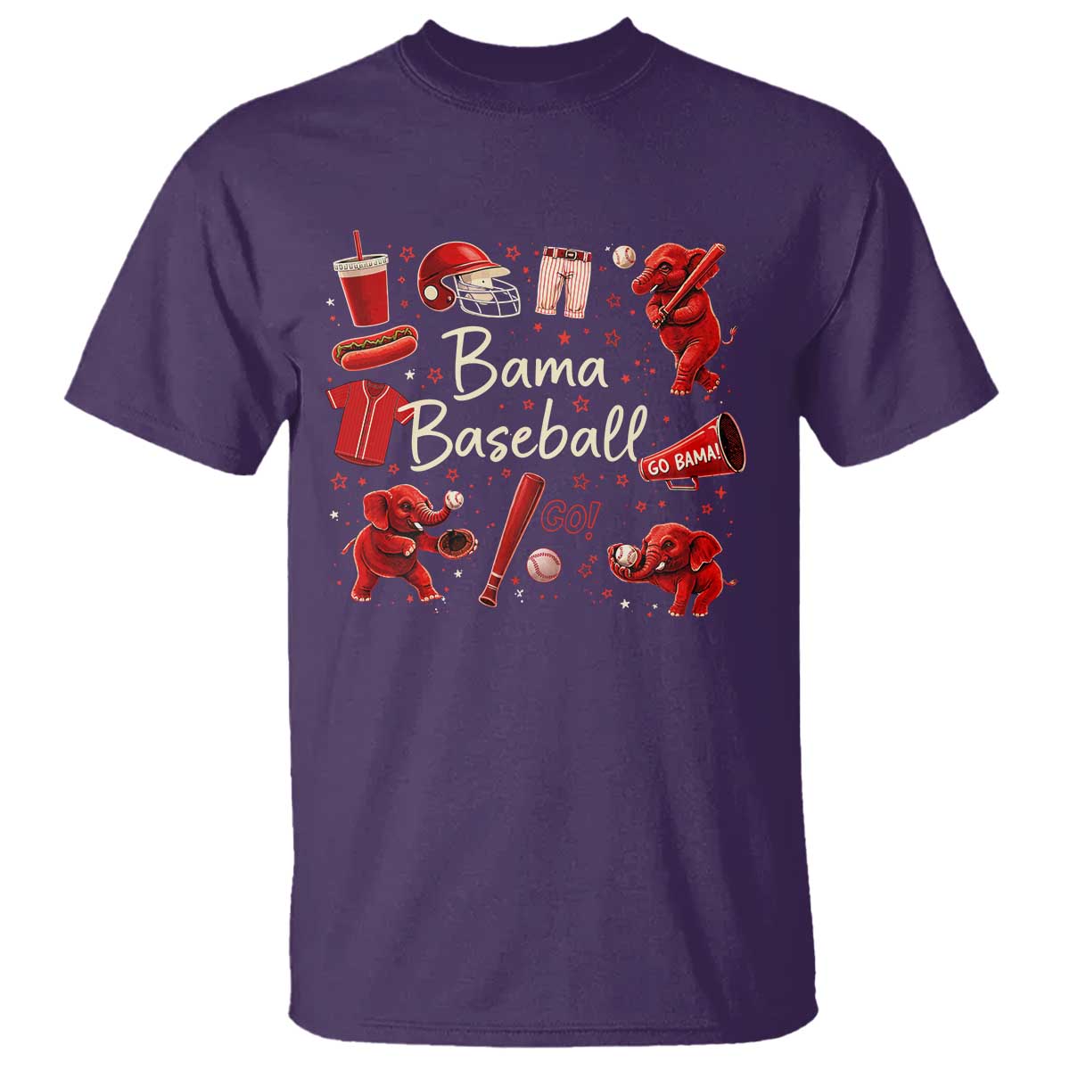 Alabama Baseball T Shirt Cute Trendy Bama Fan Game Day Doodle