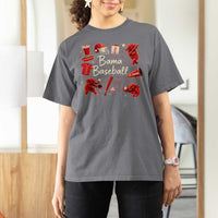 Alabama Baseball T Shirt For Women Cute Trendy Bama Fan Game Day Doodle