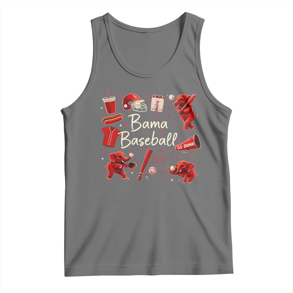 Alabama Baseball Tank Top Cute Trendy Bama Fan Game Day Doodle