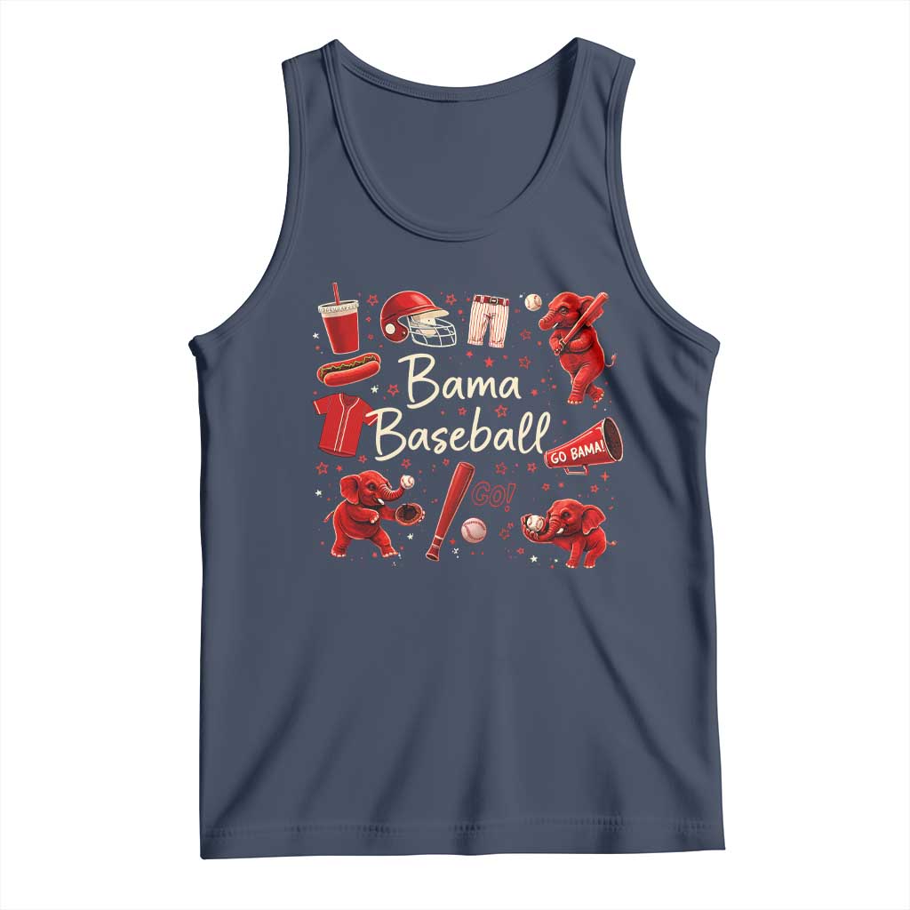 Alabama Baseball Tank Top Cute Trendy Bama Fan Game Day Doodle