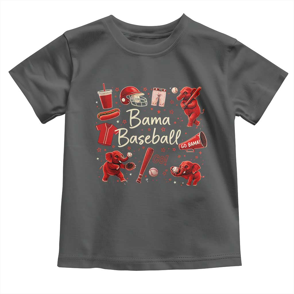Alabama Baseball Toddler T Shirt Cute Trendy Bama Fan Game Day Doodle