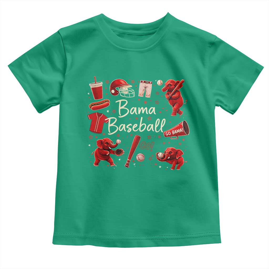Alabama Baseball Toddler T Shirt Cute Trendy Bama Fan Game Day Doodle