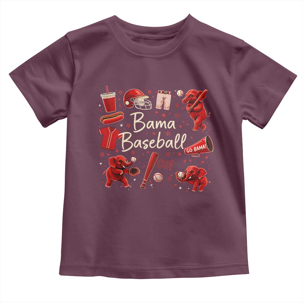 Alabama Baseball Toddler T Shirt Cute Trendy Bama Fan Game Day Doodle