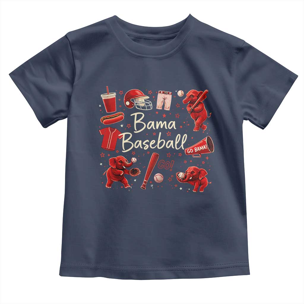 Alabama Baseball Toddler T Shirt Cute Trendy Bama Fan Game Day Doodle