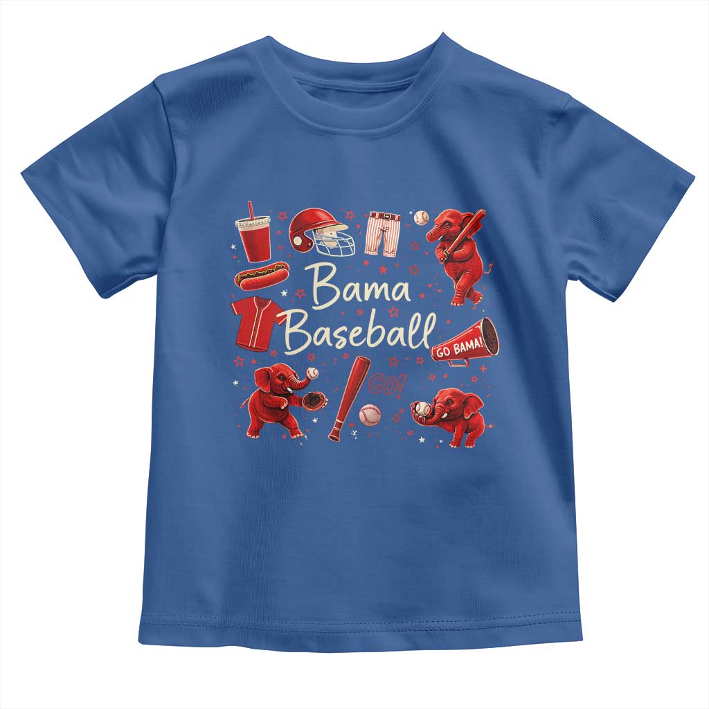 Alabama Baseball Toddler T Shirt Cute Trendy Bama Fan Game Day Doodle