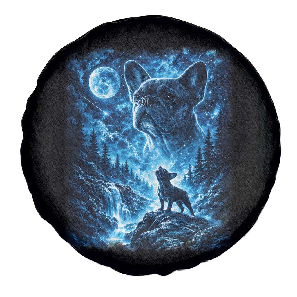 French Bulldog Howling To The Moon Spare Tire Cover Vintage Graphic Dog Lovers Silly Frenchy Bulldog Mom